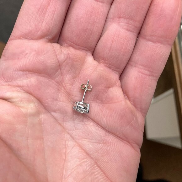 Aquamarine White Gold Earrings - Picture 5 of 5